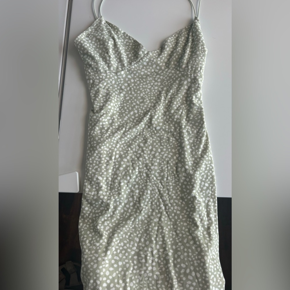 Women’s Sage Green and White Mini Dress